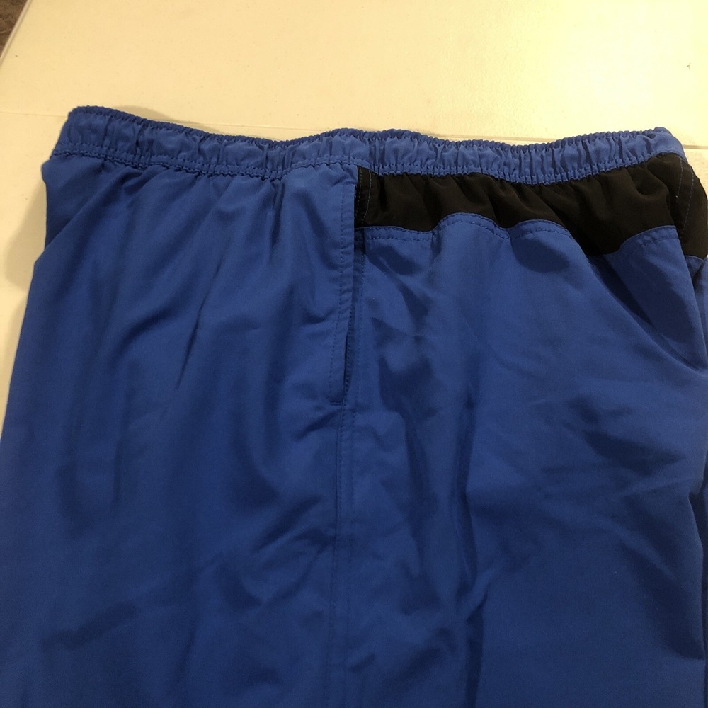 Speedo Mens Hybrid Swim Shorts Large Blue/ Black Built-In Boxer Brief Drawstring - Picture 3 of 7